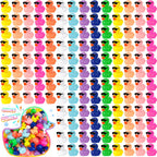 250PCS Colorful Tiny Duck Figures for DIY, Decor & Gifts