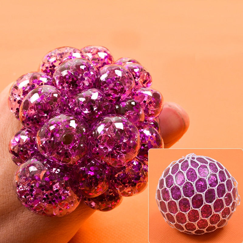 Colorful Grape Stress Ball – Squishy Fidget Toy for Stress & Anxiety Relief