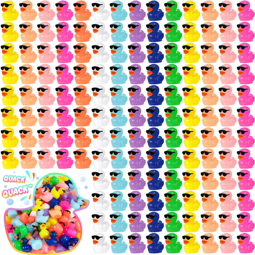 250PCS Colorful Tiny Duck Figures for DIY, Decor & Gifts
